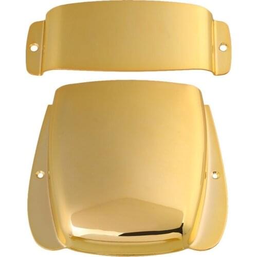 Bridge & Pickup Cover Set Chrome Plated Zinc Alloy Protector for JB Bass Golden