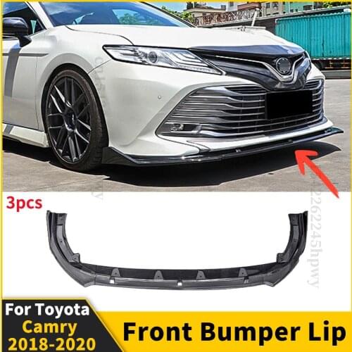 Body Kit Diffuser Modification Guard Decoration Exterior Part Refit Cover Front Bumper Lip Chin For Toyota Camry 2018 2019 2020