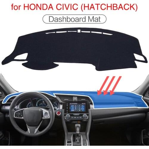 Dash Mat Dashmat for HONDA CIVIC 2015 - 2019 Hatchback Accessories Non-Slip Dashboard Pad Dashcover Protective Mat Car Carpet