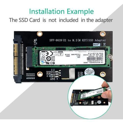 M.2 M Key NVME SSD to SFF-8639 U2 Adapter Expansion Card Board for 2230 42 60 80 Small Delicate Convenient and Practical