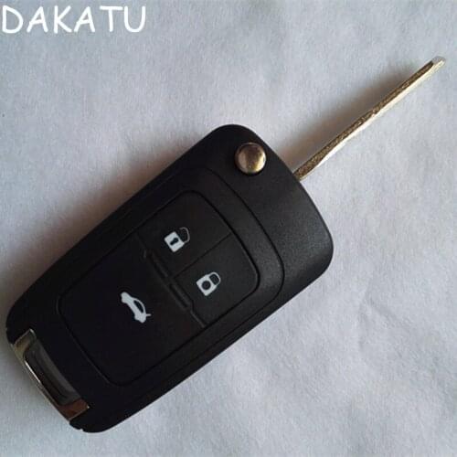 DAKATU Modified 3 Buttons Remote Key Shell Cover for CHEVROLET Aveo Flip Folding Auto Blank Case