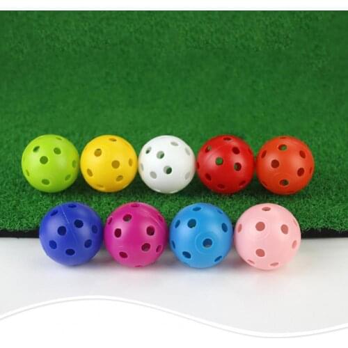 10pcs/lot Indoor golf ball golf practice balls golf light ball have hole Golf Training Aids multiple colours to choose drop ship