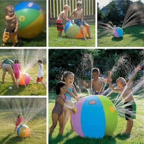 Inflatable Spray Water Ball Children Summer Outdoor Swimming Pool Games for Kids Lawn Balls Boys Girls Play Water Toy