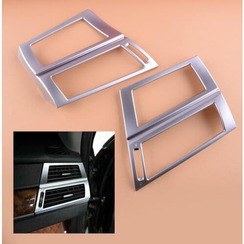 New Matte Silver Dashboard Air Vent Outlet Cover Trim fit for BMW X5 X6 E70 E71 2008 2009 2010-2013 ABS Plastic