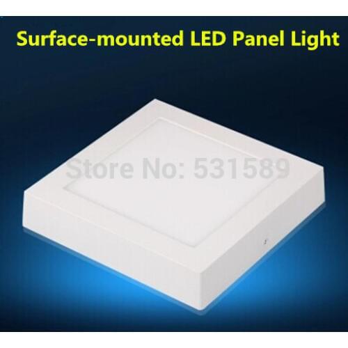 New DHL 30PCS 6w 12w 18W Square surface mounted led panel lighting AC85-265V / 90pcs SMD2835 high lumen / free shipping