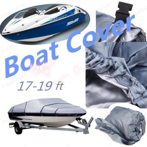Wholesell Fishing Boat Cover Accessories Car Covers Sunnproof Fish Ski V-Hull Waterproof UV Protected 210D Speedboat 17-19ft