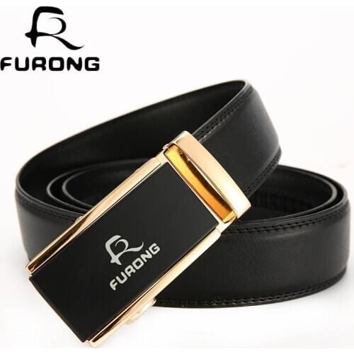 Original Brand Mens Leather Belts Real Genuine Split Leather Top Design Business Man Belts Automatic Belts Leather Belt Men