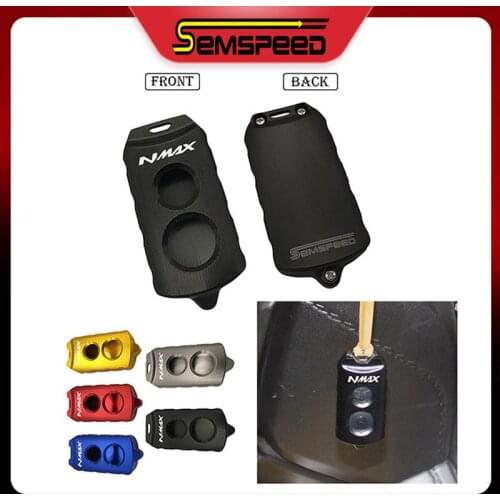Latest Key Case Cover For Yamaha NMAX 125 NMAX 155 2020 SEMSPEED Motorcycle Accessories CNC Key Holder Shell With Logo NMAX