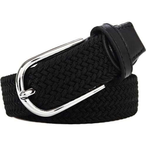 Nylon Unisex Belt Casual Elastic Pin Buckle Men Belt Braided Canvas Women Belt Simple Wild Students Jeans Belts Child Belt