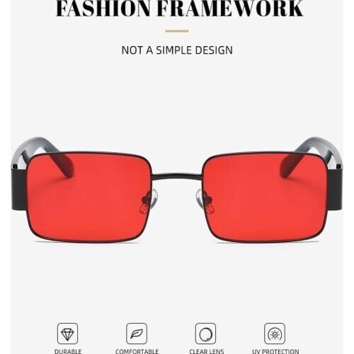 Feishini Retro Steampunk Sunglasses Men Polarized Brand Designer Driver Safety Outdoor Eyewear Rectangle Shades UV Protection