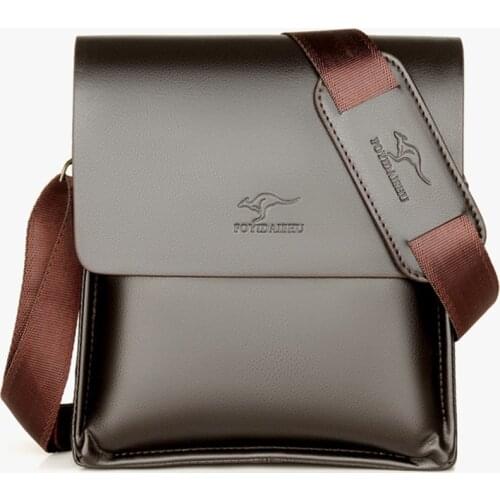 Kangaroo Luxury Brand Leather Men Bag Casual Business Messenger Bag For Vintage Mens Crossbody Bag Male Shoulder Bags bolsas