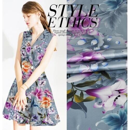 CNUM SP844 Pure Silk/ Lily /Silk Fabric 93%Silk 7%Spandex Elastic/ Width1.27yd Thickness 19mm/ Unit:Meter