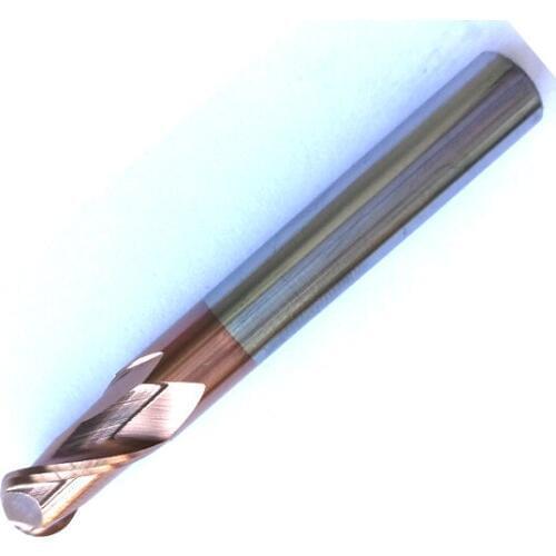 Radius=5.0mm 2 Flutes hrc55 R5.0*20*D10*75 solid carbide Ball nose End Mill CNC router bits tools Milling cutter