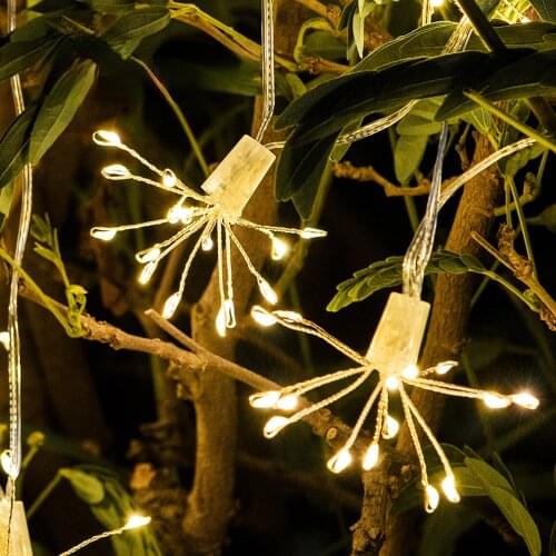 Solar LED Light Outdoor Garden Decoration String Lamp Solar Flower Lamps Holiday Garland Wedding Decor Fairy Lights For Garden