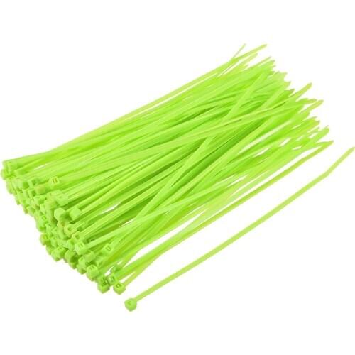 Uxcell 400pcs Cable Zip Ties 150mmx2.5mm Self-Locking Nylon Tie Wraps Fluorescent Green Single-use Locking Flexible