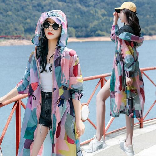 Women 2021 Summer Hot Ultrathin Sunscreen Jacket Female Cycling Fishing Jacket Outdoor Sun Protection Hoodie Coat Clothing R228