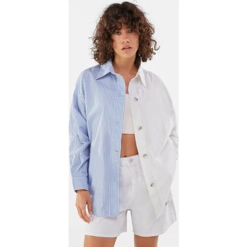 Womens White Poplin Slim Jacket