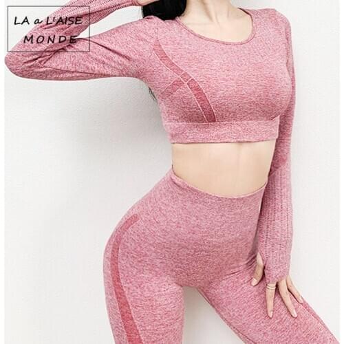 Winter Tracksuits For Women Fitness Gym Clothing Stretchable Yoga Sets For Women Warm Top and Leggings Set Women Workout Suits