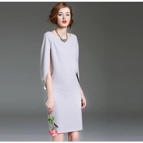 Brief Dress 2017 Spring Summer Womens Designer Sheath Cloak Sleeves Novelty Above Knee High Street Fashion Mini Dresses