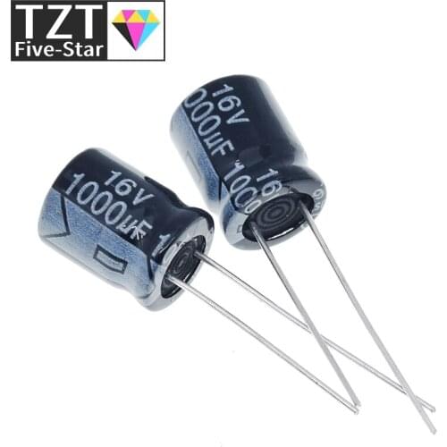 10PCS Higt quality 16V1000UF 10*13mm 1000UF 16V 10*13 Electrolytic capacitor