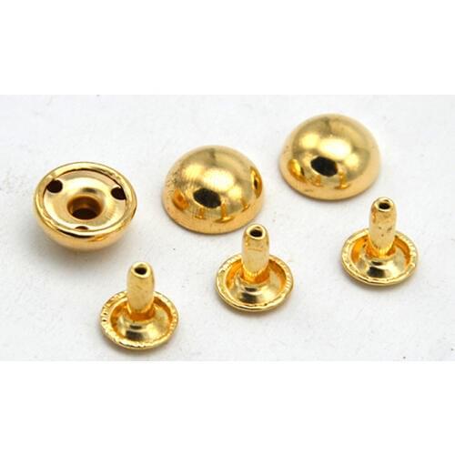 1000pcs 3/8 inch(12mm) Gold purse feet RIVET BUTTONS Punk Button Bag Belt Accessories DIY