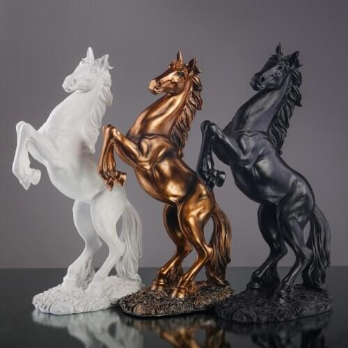 18x31.5cm Resin Horse Statue Sculpture Window Display Gift Ornaments Resin Crafts Horse Statue Home Decoration Accessories