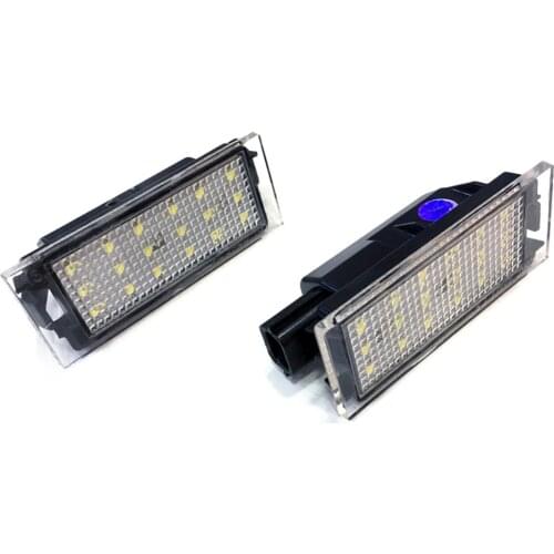 2pcs 12V Car LED Number License Plate Light For Renault Megane III 3D Master II 2006 Clio III3D 2006.09 Car Signal Lamp