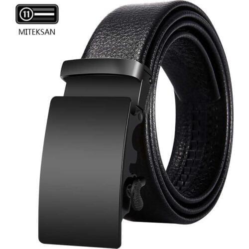 2021 Cow Genuine Leather Men Belt Luxury Soft Automatic Buckle Joker Fashion Classice Vintage Homme Black Casual New Ceinture