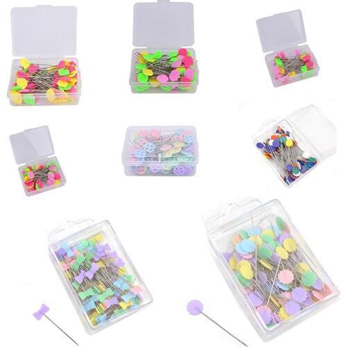 6/50/80/100Pcs/Pack Patchwork Needle Craft Flower Button Head Pins Embroidery Pins For DIY Quilting Tool Sewing Accessories