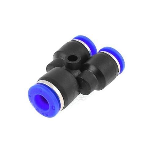 6mm to 4mm Y Shapee Air Pneumatic Quick Fitting Connector Black Blue