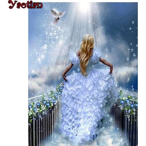 Full square circular 5D DIY Diamond Painting Beauty pigeon Diamond Embroidery Cross Stitch kits rhinestones icon diamond picture