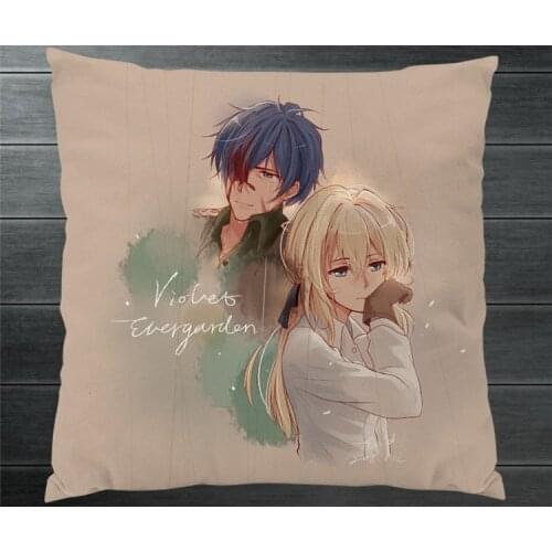 Anime Violet Evergarden Gilbert Bougainvillea Two Side 40x40cm Pillowcases Pillow Cushion Case Cover Cosplay Gift P2