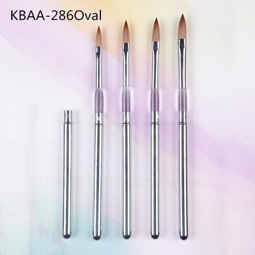 KBAA-286Oval high quality 1PC Kolinsky hair polish varnish makeup cosmetic paint brushes for a manicure nail art gel design