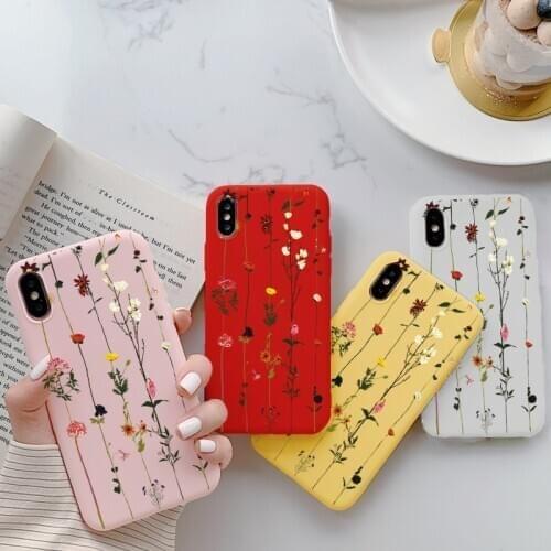 Silicone Matte Case For Xiaomi Mi 11 10T Poco X3 F3 Redmi Note 10 Lite 8 T 8T 7 5 6 9A 9C 9S 9 S Pro Max Flower Back Cover Capa