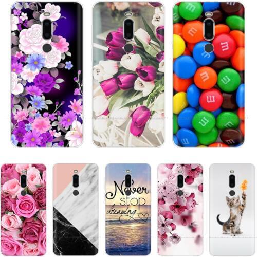 For Meizu M8 Case Patterned Flower Cat Soft TPU Silicone Ultra-thin Protective cases Back phone shell covers fundas coque capa