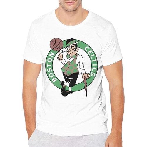 CQZJFRE Fang Mei Boston Mens Womens Celtics Logo Mens Short Sleeve Round Neck Summer Fashion Tshirt Simple White