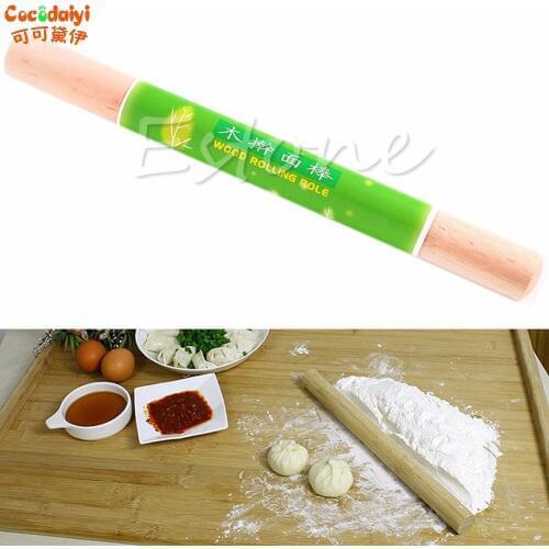 Wood Wooden Rolling Pin Fondant Cake Decorating Dough Rollers Baking New Tools apr7_35