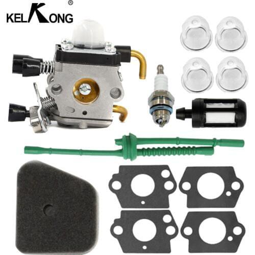 Kelkong Carburetor Set for ZAMA C1Q-S97 STIHL FS38 FS45 FS46 FS55 KM55 HL45 FS45L FS45C FS55C with Air Filter Fuel Line Kit