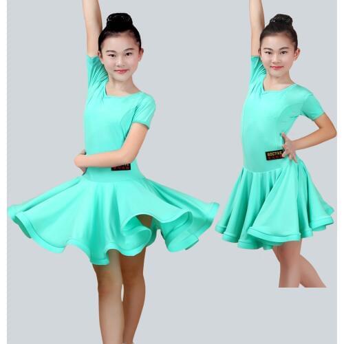 Children Latin Dance Dress Girls Professional Dance Practice Clothing Latin Dance Competition Dresses Kids Rumba Wear DQL877