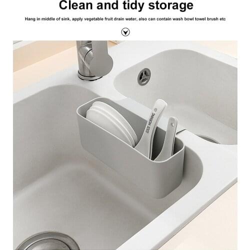 Hot Sale Hanging Sink Drain Basket Saving Space Kitchen Waste Storage Basket Multifunctional Sink Drain Basket Kitchen Supplies