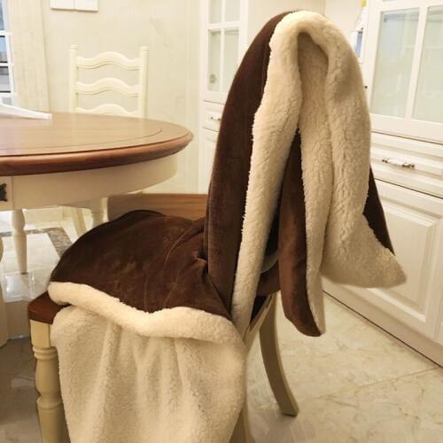 Hap-deer Winter Wool Blanket Ferret Cashmere Blanket Warm Blankets Fleece Super Warm Soft Throw On Sofa Bed