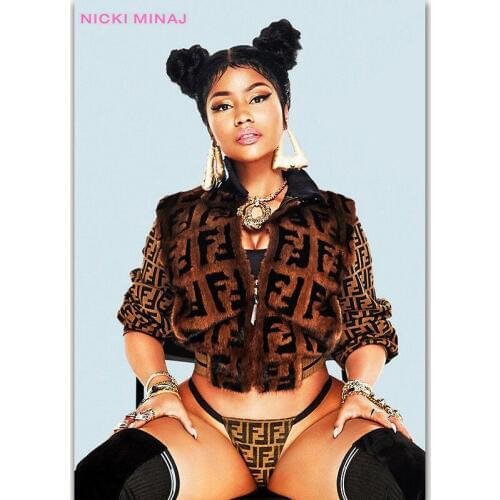 J0039 Nicki Minaj Chun Li 2018 Rap Music Album Star Sexy Wall Sticker Silk Poster Art Light Canvas Home Decoration