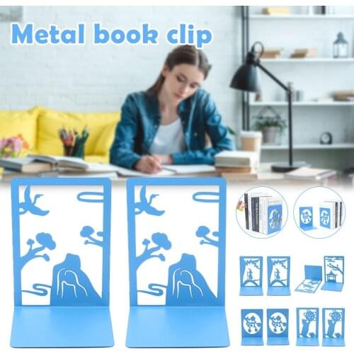 Book Ends Creative Tree Silhouettes Metal Book Holders Decorative Heavy Duty DVD Albums Storage Holder for Home Shelf GD