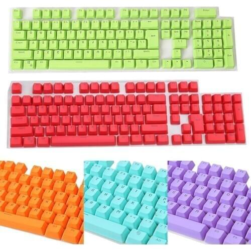 106 Keys Keycaps Keys Caps Set PBT Solid Color Backlight Keycaps Replacement for Gaming Mechanical Keyboard Key Cap Switches