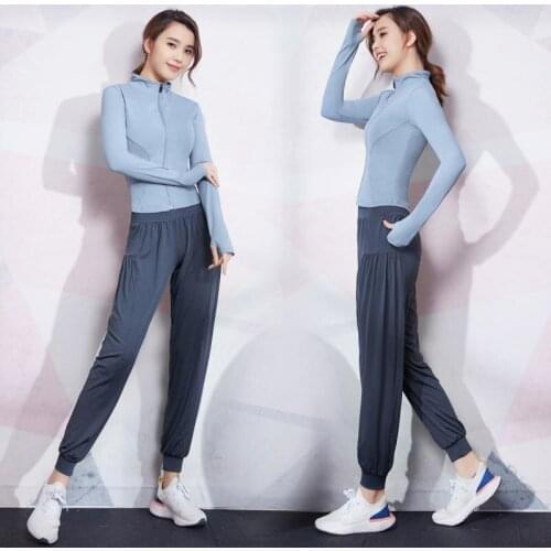 Two Piece Set Women Yoga Yoga Autumn Winter Outdoor Running Long Sleeve Conjuntos De Mujer Ensemble Femme