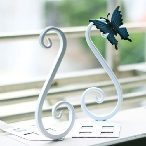 2PCS/Pair Metal Book Organizer Swan Shape Book Holder Office Home Desk Bookends Office Accessories