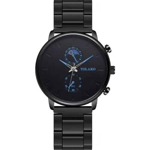 Sell Like Hot Cakes Stainless Steel Men Quartz Watches Cool Black Fashion Casual Wristwatch Top Brand Relogio Masculino Dropship