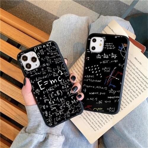 Chemical Physics Mathematics Case For iPhone 11 12 Pro XS Max 12 mini 6 6S 7 8 Plus X XR 5G SE 2020 Soft Shockproof Back Shell