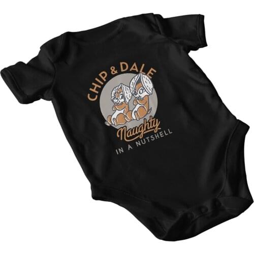 Summer New Chip 'n' Dale Printing Disney Series Infant Clothes O-Neck Short Sleeve Comfortable Baby Girl Boy Onesie 0-24M Kawaii