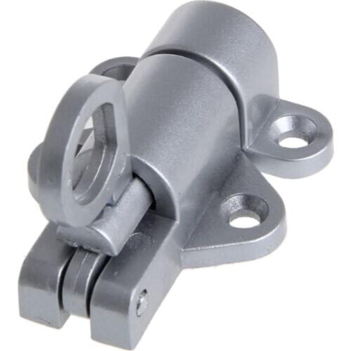 Window Gate Security Pull Ring Spring Bounce Door Bolt Aluminum Latch Lock Grey N58A